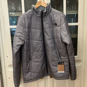 North Face medium heather gray. Insulated puffer jacket